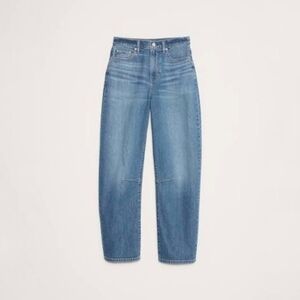 Banana Republic High Rise Relaxed Barrel Ankle Jean in Light Wash